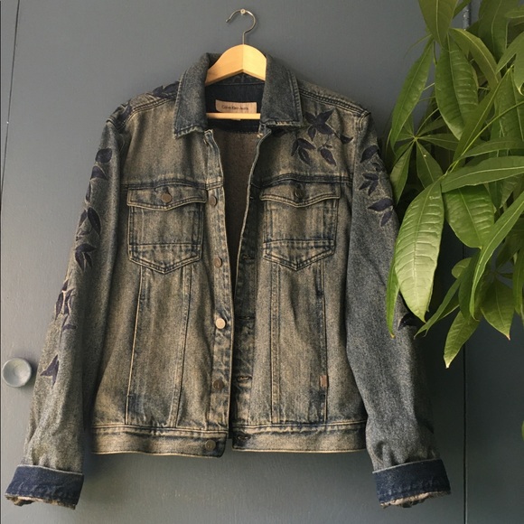 Calvin Klein Embroidered Jean Jacket - Picture 1 of 3